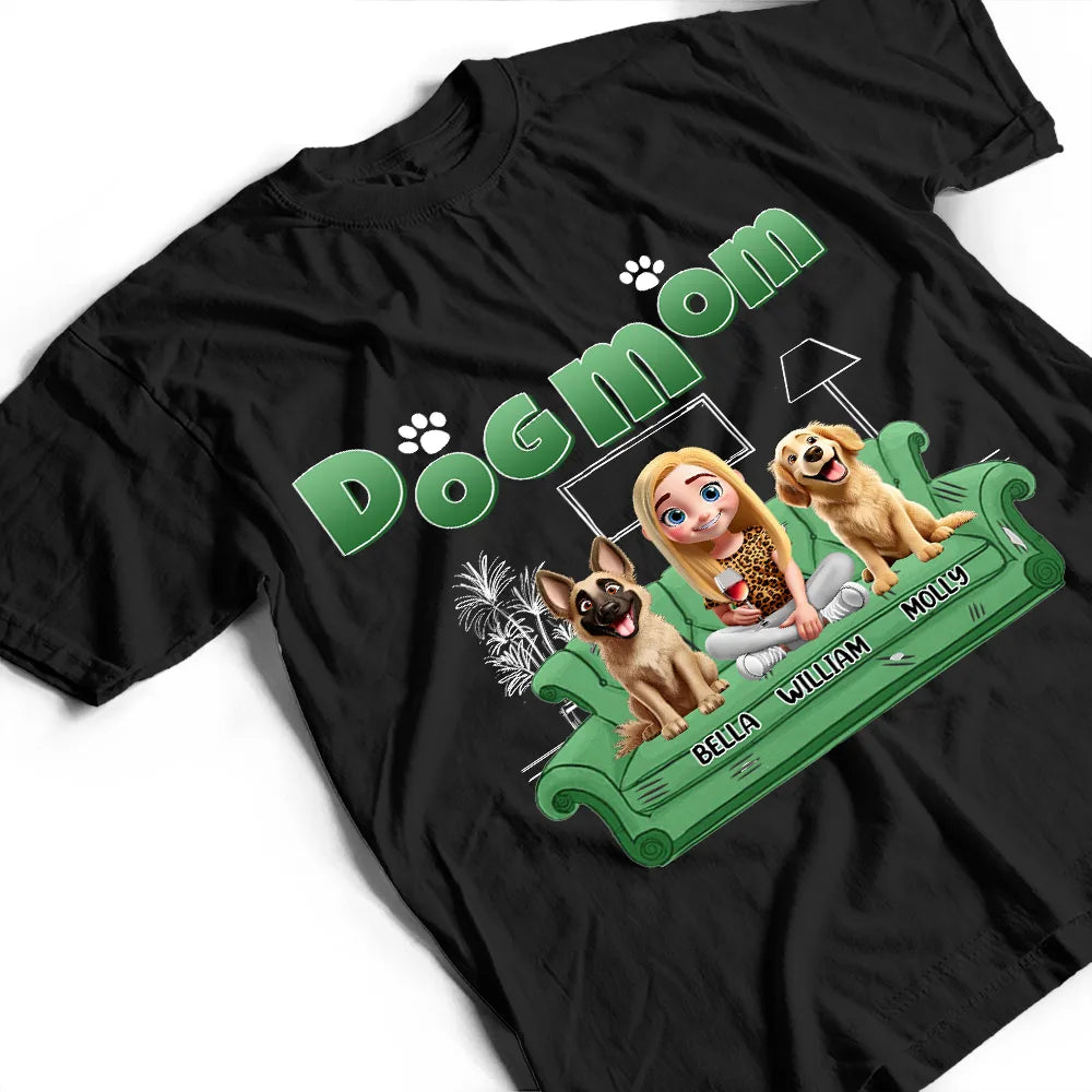 Dog Lovers,Dog Mom,Dog Dad,Gift For Yourself - Treat Snack Dealer 3D Effect Dogs - Personalized T Shirt