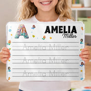 Adorable,Back To School,Gift For Kids,Icon - Truck Car Dinosaur Mermaid Alphabet - Personalized Acrylic Tracing Board