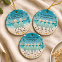 Sentimental, Gift For Bestie, Christmas, Icon - True Friends Are Like Sea Glass Friendship - Personalized Circle Ceramic Ornament