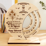Gifts For Colleagues, Retirement, Happy - Truly Proud Of You Happy Retirement - Personalized Spinning Perpetual Desk Calendar