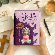 Christian,Gift For Yourself - Trust In The Lord With Birth Month Flower - Personalized Bible Cover