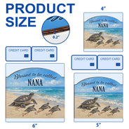 Beach,Gift For Grandma,Grandma - Grandkids,Happy,Icon - Turtles Blessed To Be Called Grandma - Personalized Custom Shaped Wood Sign