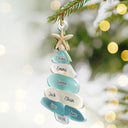 Gift For Couples,Gift For Husband,Gift For Wife,Gift For Boyfriend,Gift For Girlfriend,Parents,Gift For Mother,Gift For Grandpa,Gift For Father,Gift For Grandma,Family,Gift For Sibling,Gift For Sisters,Gift For Brothers,Gift For Bestie,Gifts For Colleagues,Christmas,Love - 3D Sea Glass Christmas Tree - Personalized Custom Shaped Acrylic Ornament