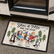 Camping You & Me And The Dogs 3D Effect - Personalized Doormat