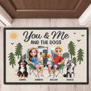 Camping You & Me And The Dogs 3D Effect - Personalized Doormat