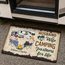 Camping Partners For Life Husband Wife Camping Couple - Personalized Custom Doormat