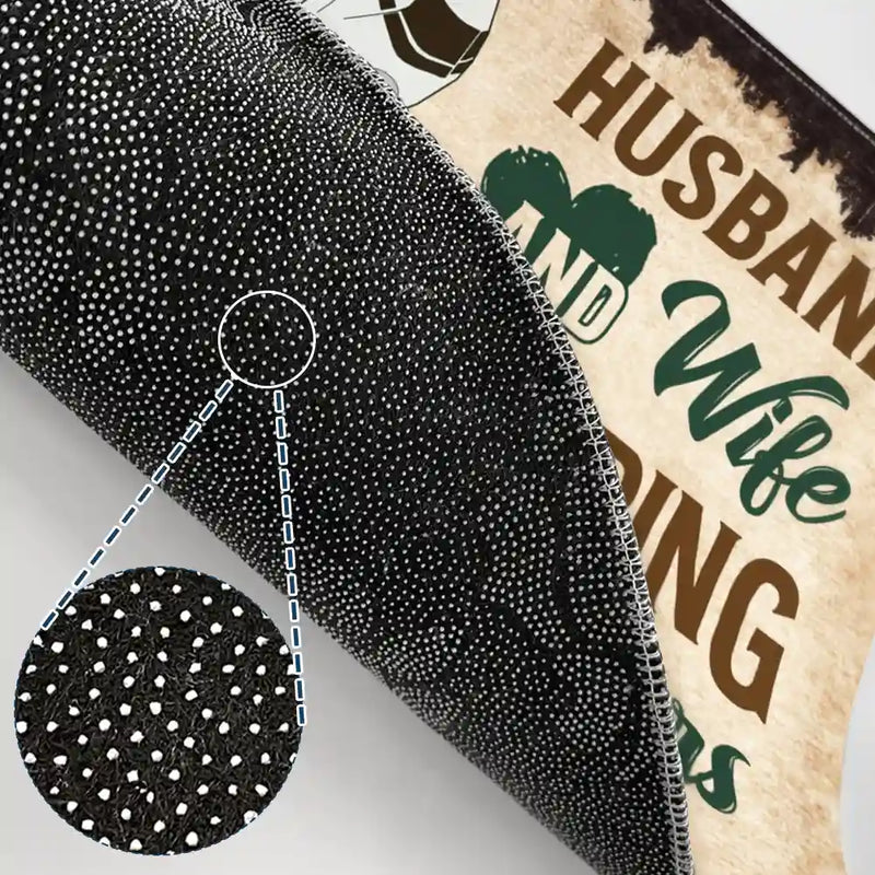 Camping Partners For Life Husband Wife Camping Couple - Personalized Custom Doormat