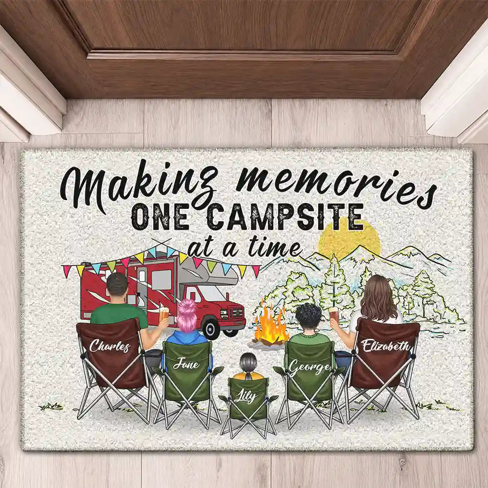 Making Memories One Campsite At A Time - Camping Family Gift - Personalized Doormat