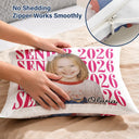 Graduation,Happy,Photo,Proud - Custom Photo Senior Vintage Portrait - Personalized Pillow