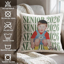 Graduation,Happy,Photo,Proud - Custom Photo Senior Vintage Portrait - Personalized Pillow
