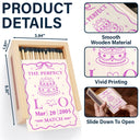 Gift For Couples, Engaged, Married, Love - The Perfect Match Engaged Married - Personalized Wooden Matchbox