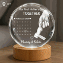 Calendar Our First Mother's Day Father's Day The Day You Became My Mom Dad - Personalized Crystal Globe Lamp