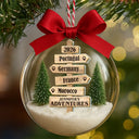 Christmas Ornament Travel Sign Post - Personalized 3D Acrylic Ball Ornament