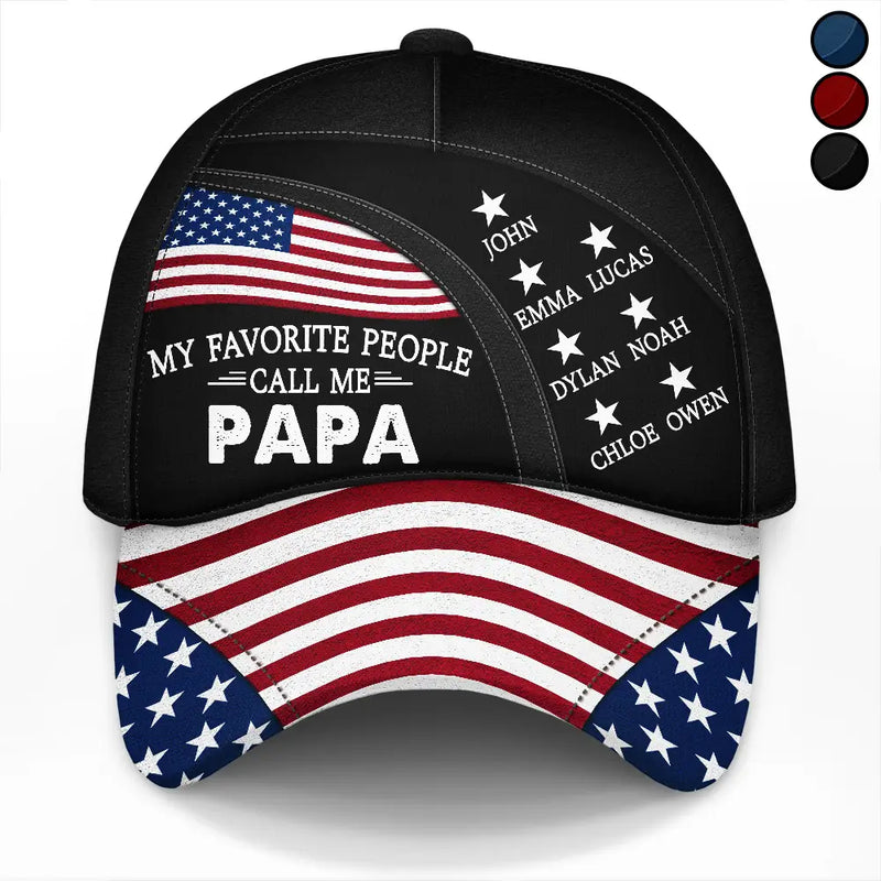 Gift For Husband,Parents,Gift For Yourself,Gift For Men,Gift For Grandpa,Gift For Father,Independence Day,Icon,Proud - US Flag My Favorite People My Stars - Personalized Classic Cap