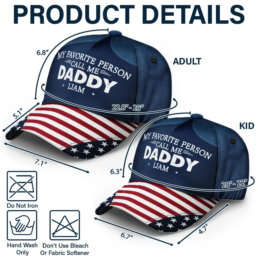 Gift For Husband,Parents,Gift For Yourself,Gift For Men,Gift For Grandpa,Gift For Father,Independence Day,Proud - US Flag My Favorite People - Personalized Classic Cap