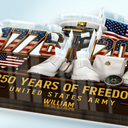 Veteran,Independence Day,America 250th,Gift For Men,Gift For Grandpa,Gift For Father,Gift For Son,Happy,Top Market,Icon,Proud - USA 250 Years Of Freedom 1776 - 2026 - Personalized Custom Shaped Acrylic Plaque