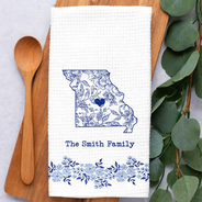 Independence Day,America 250th,Family,Parents,Gift For Grandparents,Icon,Proud - US Family States - Personalized Kitchen Towel