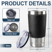 Gift For Father, Proud, Custom Text - Classic Car Limited Edition - Personalized Leather Tumbler