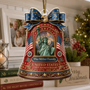 America 250th, Independence Day, Top Market, Family, Proud, Custom Text - United States 250th Anniversary - Personalized Custom Shaped Acrylic Ornament
