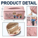 Gift For Bestie,Funny - Unpaid Therapist - Personalized Leather Makeup Bag