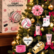 Adorable,Christmas,Custom Text,Gift For Kids - Custom Name Christmas 24 Days Of Volleyball Favorites - Personalized Court Countdown Advent Calendar