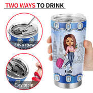 Just A Girl Who Loves Traveling - Gift For Traveling Lovers - Personalized Custom Tumbler
