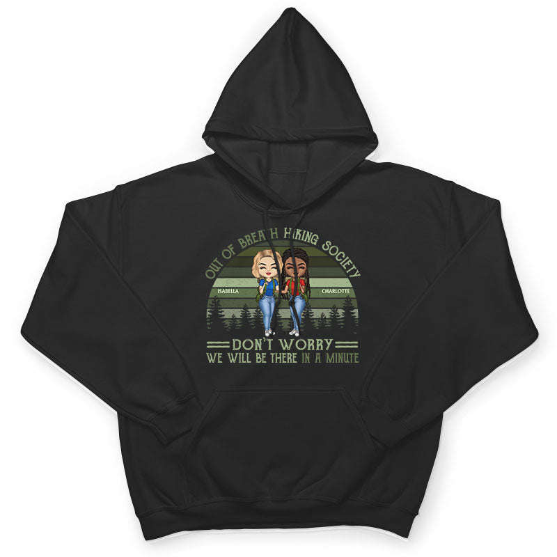 Out Of Breath Hiking Society Outdoor Friends - BFF Bestie Gift - Personalized Custom T Shirt