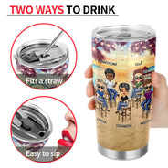 Here's To Another Year Of Bonding Over Alcohol Beach Besties - Gift For Friends - Personalized Custom Tumbler