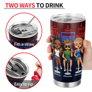 We're Not Sugar And Spice And Everything Nice We're Sage And Hood Party Club Best Friends - Bestie BFF Gift - Personalized Custom Tumbler