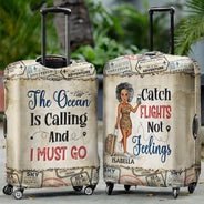 Just A Girl Boy Who Loves Traveling Adventure - Gift For Traveling Lovers - Personalized Custom Luggage Cover