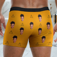 Custom Photo Warning Choking Hazard - Funny Gift For Husband, Boyfriend - Personalized Men's Boxer Briefs