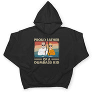 Proud Father Of A Few Flat Art Crossed Arms - Funny Gift For Dad, Father, Grandpa - Personalized T Shirt
