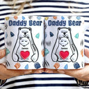 Papa Bear - 3D Inflated Effect Printed Mug, Personalized White Edge-to-Edge Mug