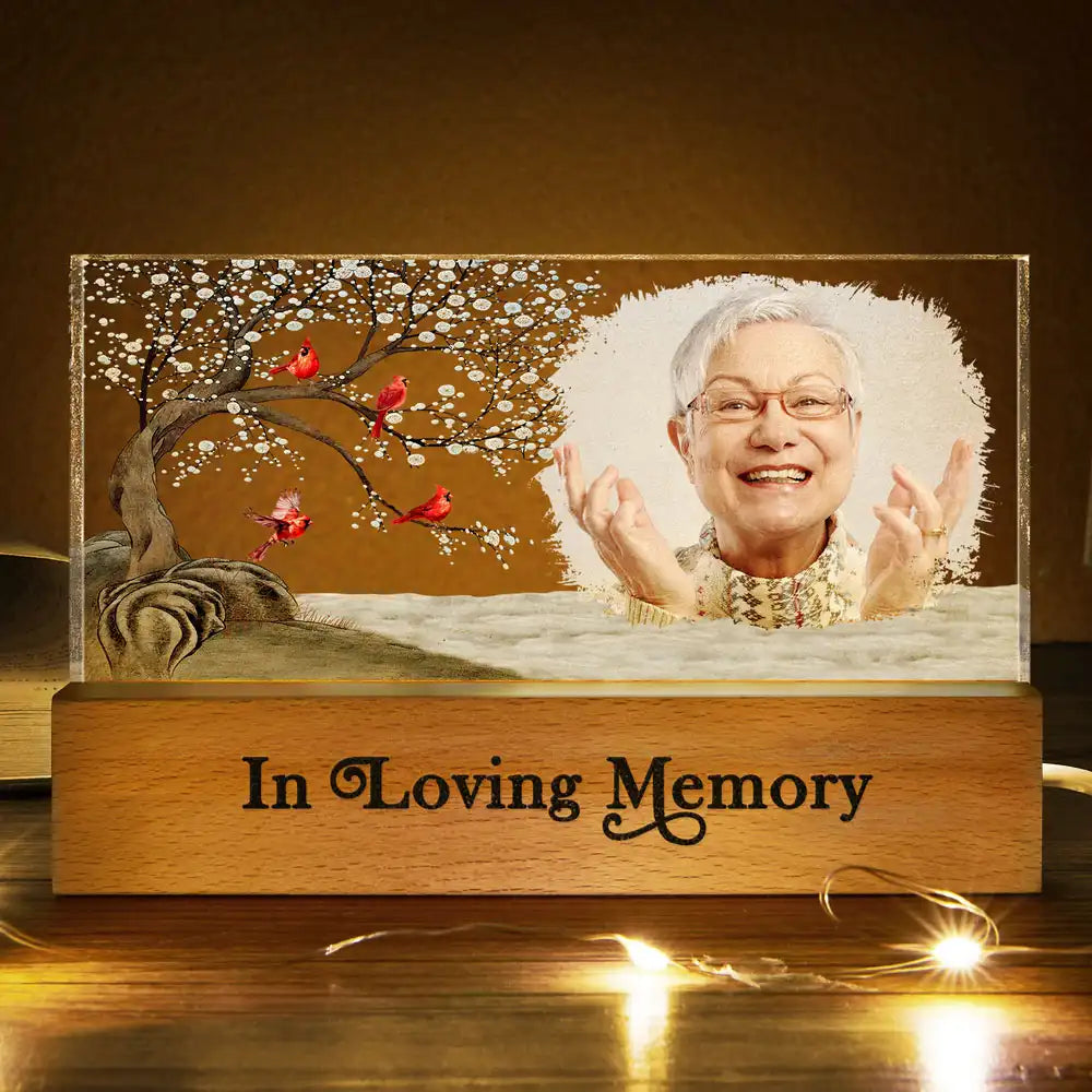 Custom Photo I'm Always With You Family Memorial - Personalized Rectangle LED Light