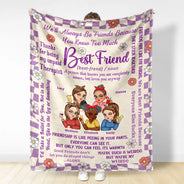 Best Friends Forever Connected By Heart - Personalized Fleece Blanket, Sherpa Blanket