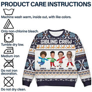 Gift For Sibling, Gift For Sisters, Gift For Brothers - Custom Photo Cousin Crew Family - Personalized Unisex Ugly Sweater