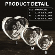 Gift For Mother - Custom Photo Mom You Are The Heart Of Our Family - Personalized Crystal Heart