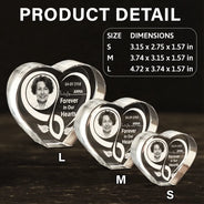 Memorial - Custom Photo Memorial I'm Always With You Forever In Heart - Personalized Crystal Heart