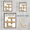 Family,Happy,Parents,Gift For Mother,Gift For Father,Gift For Women,Gift For Men,Gift For Grandpa,Gift For Grandma - Crossword Together Is Our Favorite Place To Be - Personalized 2-Layered Wooden Plaque With Stand
