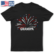 Gift For Husband,Gift For Men,Gift For Father,Gift For Grandpa,Independence Day,Proud - Grandpa Dad Firework Independence Day - Personalized T Shirt