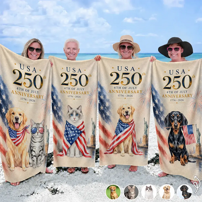 America's 250th Anniversary Beach Towel