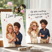 Custom Photo,Art Design,Gift For Couples,Top Market,Romantic,Photo - Caricature - Remove BG - Custom Photo Caricature I'm Yours No Returns Or Refunds - Personalized Building Brick Blocks