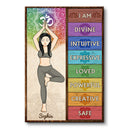 I Am Divine Intuitive Expressive Loved - Gift For Yoga Lovers - Personalized Custom Poster