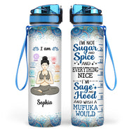 Yoga Girl I Am Divine Intuitive Expressive Loved - Gift For Yoga Lovers - Personalized Custom Water Tracker Bottle