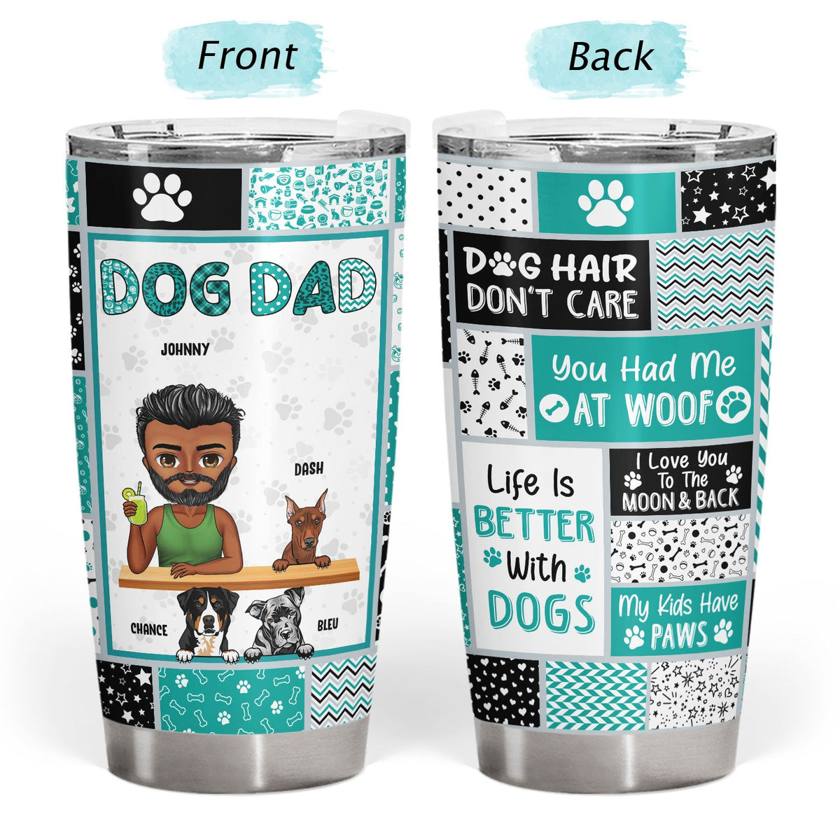 Dog Mom, Dog Dad - Birthday, Loving, Funny Gift For Dog Lover, Pet Owner - Personalized Custom Tumbler
