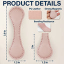 Gift For Yourself, Gift For Women, Reading, Happy - Birth Month Flower & Name - Personalized Circle Leather Magnetic Bookmark