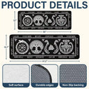 Family, Happy - Viking Runes Custom Family Name Scandinavia - Personalized Runner Rug