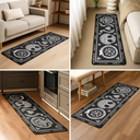 Family, Happy - Viking Runes Custom Family Name Scandinavia - Personalized Runner Rug