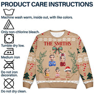 Family,Happy,Christmas - Vintage Family Christmas - Personalized Unisex Ugly Sweater