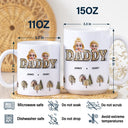 Gift For Father,Gift For Grandpa - Vintage Map Grandpa Dad Title - 3D Inflated Effect Printed Mug, Personalized White Edge-to-Edge Mug